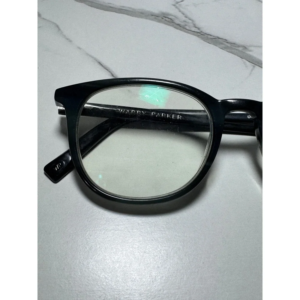 Warby Parker Durand W 175 Black Eyeglasses 50-20-145 Round Acetate Frames